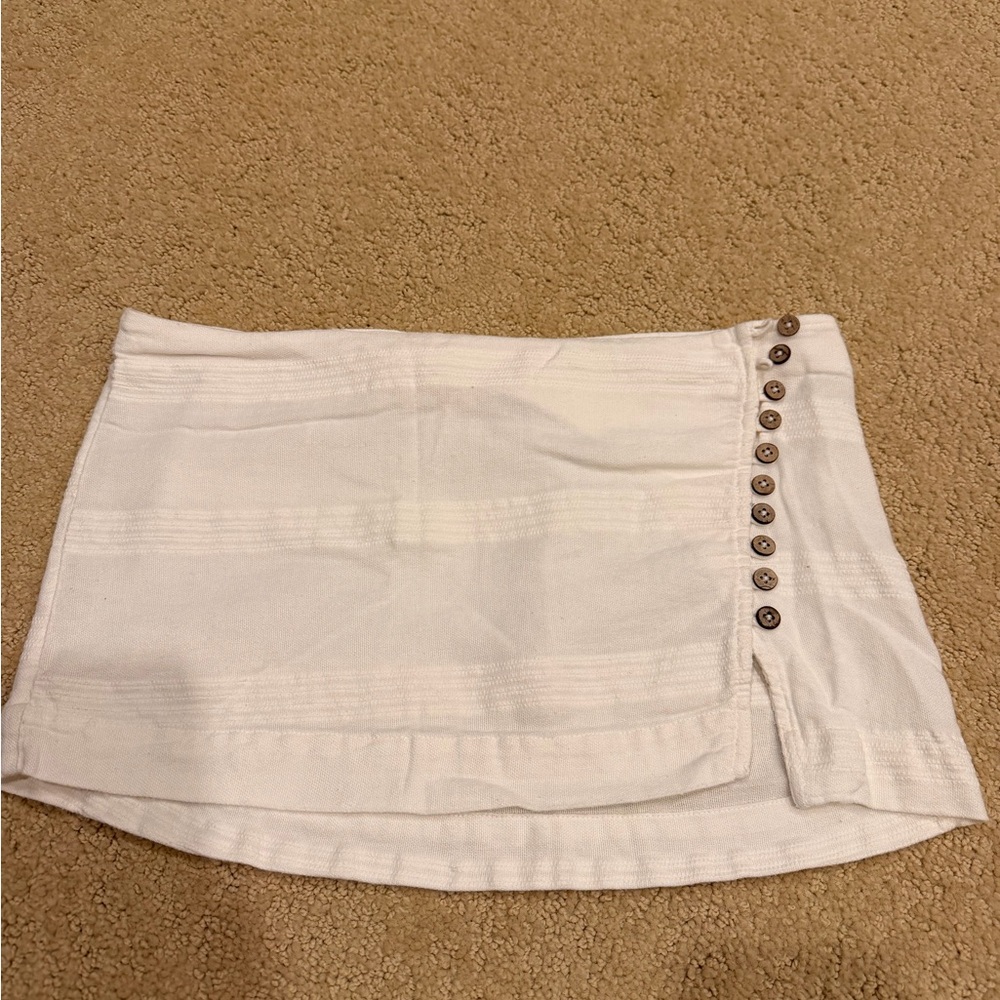 Free People white Mini Skirt